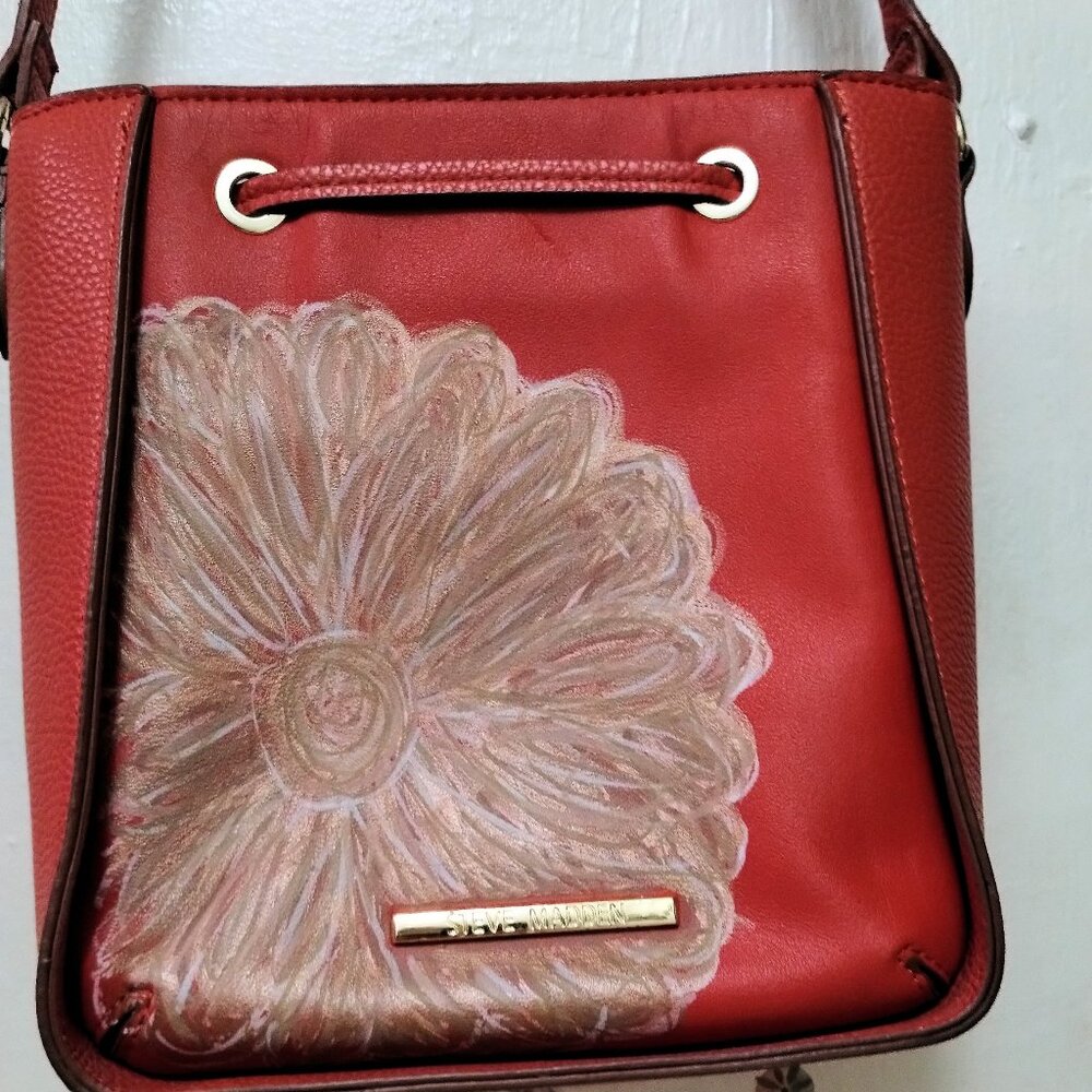 Steve Madden - Custom - Hand Painted Bucket bag - Picture 3 of 13